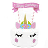 DIY Unicorn Cake Flag Birthday Decoration Set