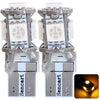 T10 80LM 1.2W Yellow Light Car Turn Signal Light Reading Lamp Decorative Light (2pcs)