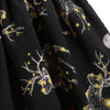 Elk Print Vintage Round Neck Christmas Dress