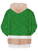 Drawstring Christmas Coat Print Hoodie