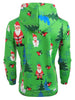 Santa Printed Christmas Tree Drawstring Hoodie