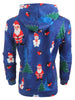 Santa Printed Christmas Tree Drawstring Hoodie