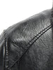 Zip Fly Fur Turn-down Collar PU Leather Jacket