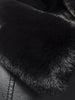 Fur Collar Zipper Warmth PU Leather Jacket