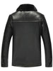 Fur Collar Zipper Warmth PU Leather Jacket