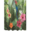 3D Waterproof Polyester Shower Curtain Parrot Nature Pattern with 12 Plastic Hooks