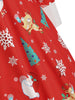 Christmas Print Vintage A-line Dress