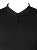 Half Button Stand Collar T-shirt