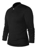 Half Button Stand Collar T-shirt