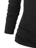 Half Button Stand Collar T-shirt
