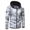 Drawstring Camo Zipper Hoodie