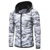 Drawstring Camo Zipper Hoodie