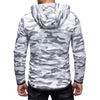 Drawstring Camo Zipper Hoodie