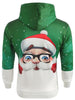 3D Cartoon Santa Claus Print Pullover Hoodie