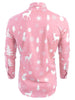 Hem Curved Christmas Elements Print Button Up Shirt