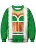 3D Body Printed Crew Neck Christmas Sweatshirt