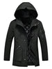 Zip Spliced 3D Pocket Embellish Hooded Padded Coat