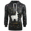Animal Lamb Graphic Drawstring Kangaroo Pocket Hoodie