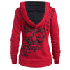Butterflies Skull Front Pocket Hoodie
