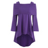 Off Shoulder Longline Asymmetrical T-shirt Women