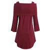 Off Shoulder Longline Asymmetrical T-shirt Women