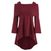 Off Shoulder Longline Asymmetrical T-shirt Women