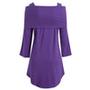 Off Shoulder Longline Asymmetrical T-shirt Women