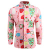 Christmas Theme Print Button Up Shirt