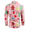 Christmas Theme Print Button Up Shirt