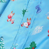 Turn Down Collar Christmas Tree Printed Shirt