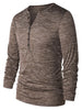 Long Sleeve Half Button Henley T-Shirt