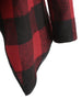 Drape Front Long Sleeve Plaid Jacket