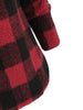 Faux Fluffy Half Zip Checked Sweatshirt