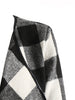 Drape Front Long Sleeve Plaid Jacket