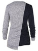 Asymmetric Color Block Pullover Sweater