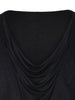 Pile Heap Collar Mesh Panel T-shirt
