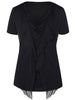 Pile Heap Collar Mesh Panel T-shirt