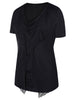 Pile Heap Collar Mesh Panel T-shirt