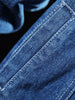 Fluffy Faux Fur Button Fly Denim Jacket