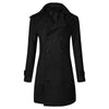 Men Solid Long Woolen Coat Casual Business Male Jacket Outwear