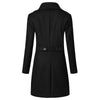 Men Solid Long Woolen Coat Casual Business Male Jacket Outwear