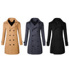 Men Solid Long Woolen Coat Casual Business Male Jacket Outwear
