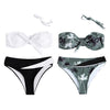 Women Sexy Print Wire Free Padded Bikini
