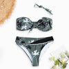 Women Sexy Print Wire Free Padded Bikini