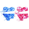 Spaghetti Strap Strapless Backless Padded Tie-dyed Print Low Waist Women Bikini Set