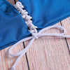 Solid Color Sexy Women Lace Up Swimwear Halter Bikini Set Bathing Suit
