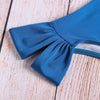 Solid Color Sexy Women Lace Up Swimwear Halter Bikini Set Bathing Suit