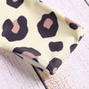 Leopard Pattern Cross Braid Strap Backless Women Bikini 2 Pieces Swimwear