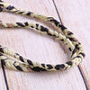 Leopard Pattern Cross Braid Strap Backless Women Bikini 2 Pieces Swimwear