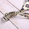 Leopard Pattern Cross Braid Strap Backless Women Bikini 2 Pieces Swimwear